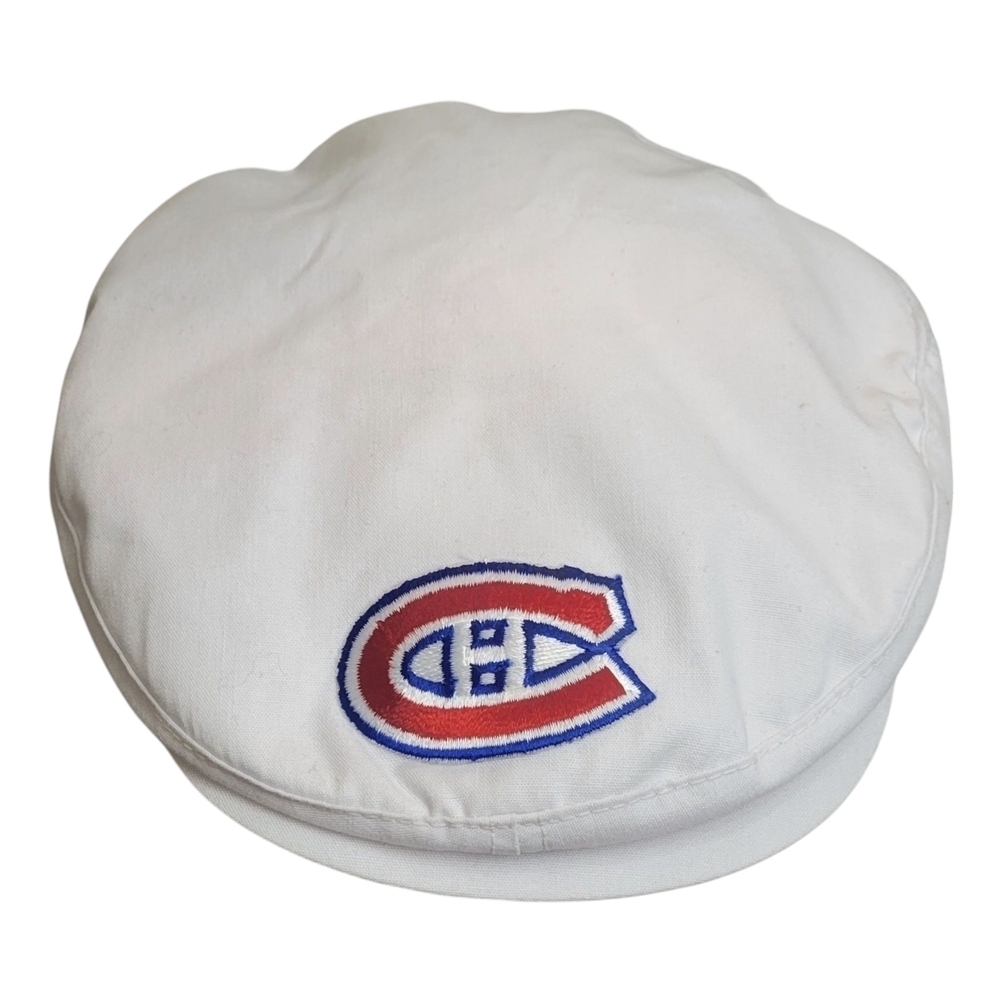 Vintage Montreal Canadiens Beco White Newsboy Cap Adjustable NHL Hat
